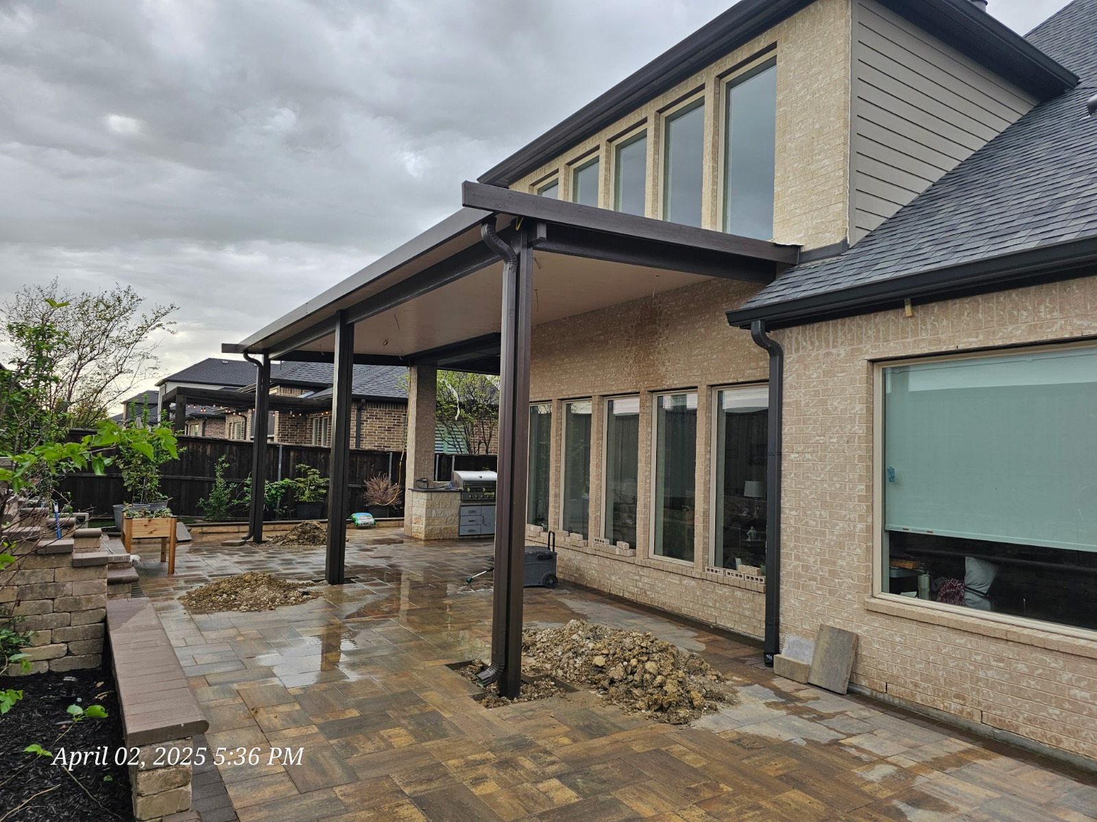 Custom insulated patio cover — after install